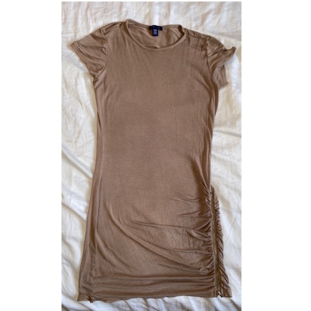 Beige mini dress
